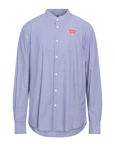 APRÈS SURF Camicia a righe Avio 100% Cotone
