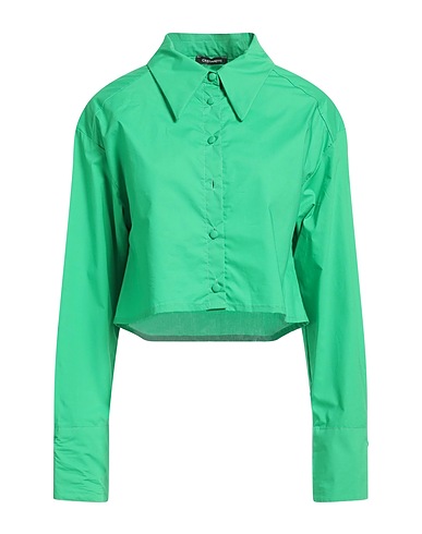 CRISTINAEFFE Camicie e bluse tinta unita Verde chiaro 100% Cotone
