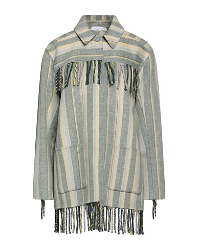SIMKHAI Striped shirt Green 50% Wool, 50% Polyester