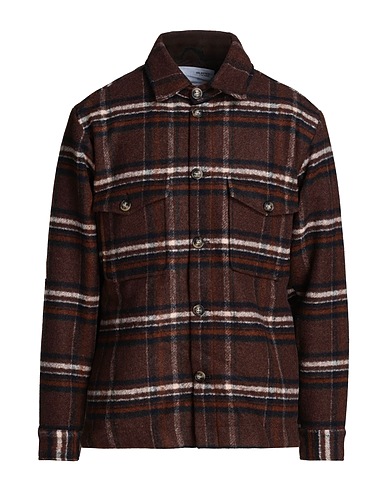 SELECTED HOMME Giubbotto Marrone 65% Poliestere riciclato, 30% Lana riciclata, 5% Altre Fibre