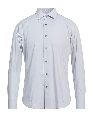 BAGUTTA Camicia tinta unita Grigio chiaro 100% Cotone