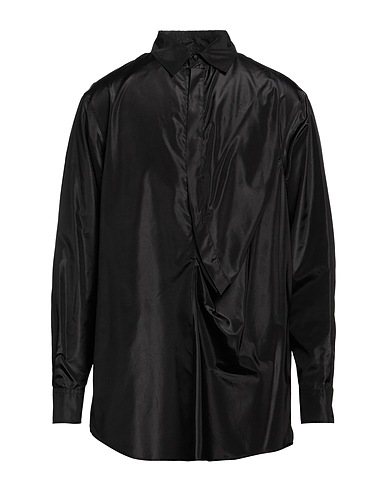 VALENTINO GARAVANI Solid color shirt Black 100% Silk