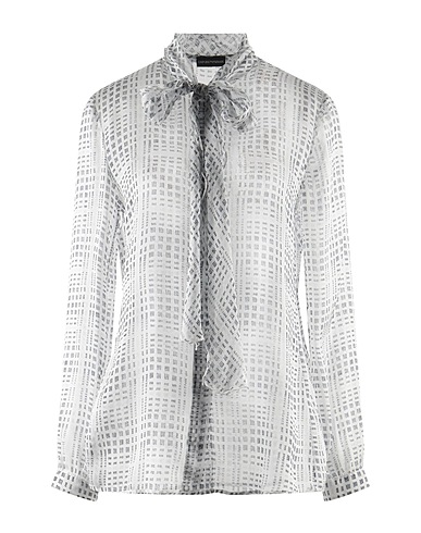EMPORIO ARMANI Patterned shirts & blouses White 100% Silk