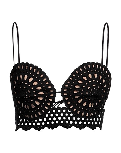 STELLA McCARTNEY Top Black 49% Linen, 40% Cotton, 11% Polyamide
