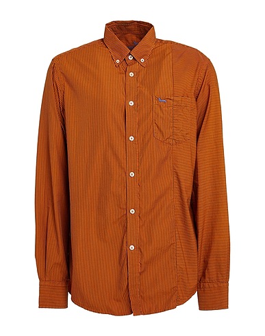HARMONT & BLAINE Striped shirt Rust 100% Cotton