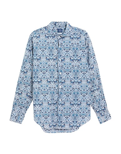 TRUZZI Camicia fantasia Avio 100% Cotone