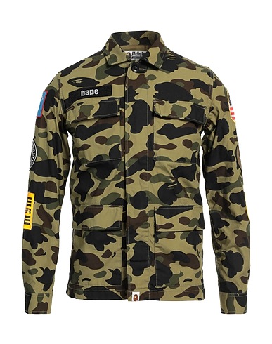 A BATHING APE TOPWEAR Military green 100% Cotton
