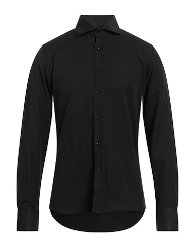 EGON von FURSTENBERG Solid color shirt Black 100% Cotton