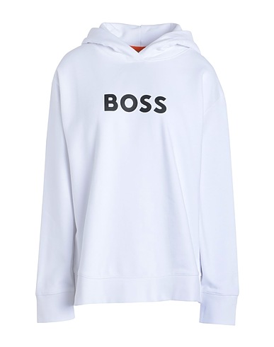 BOSS Hooded track jacket  White 97% Cotton, 3% Elastane
