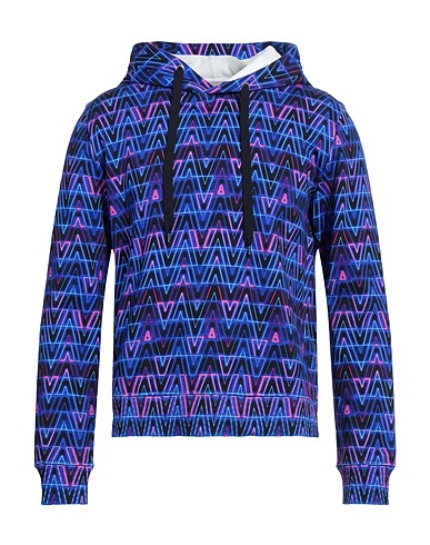 VALENTINO GARAVANI Hooded sweatshirt Blue 100% Cotton, Elastane