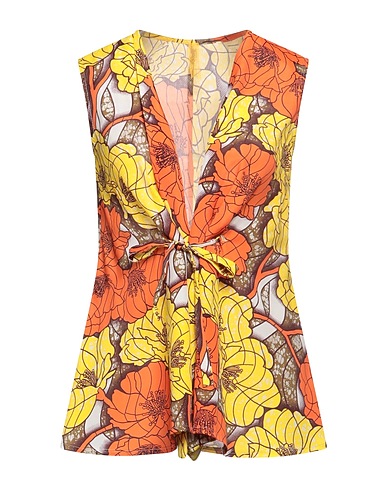 MAISON LAVINIATURRA Floral shirts & blouses Orange 100% Viscose
