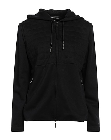 EMPORIO ARMANI Hooded sweatshirt Navy 60% Polyester, 40% Viscose