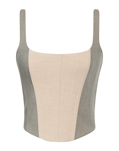 PATRIZIA PEPE Top Grey 64% Polyester, 30% Viscose, 6% Elastane