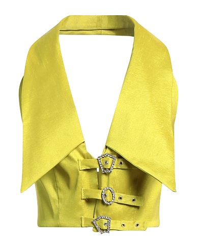 MATILDE COUTURE Top Lime green 64% Polyester, 33% Elastane, 3% Nylon