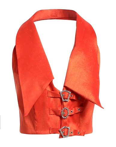 MATILDE COUTURE Top Orange 64% Polyester, 33% Elastane, 3% Nylon
