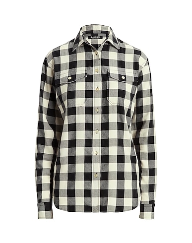 LAUREN RALPH LAUREN Patterned shirts & blouses BUFFALO CHECK COTTON TWILL SHIRT
NERO 100% Cotton