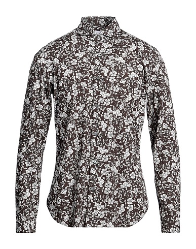 DNL Patterned shirt Dark brown 100% Cotton