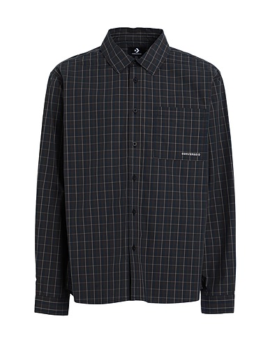 CONVERSE Camicia a quadri BASIC PLAID WOVEN SHIRT
 Testa di moro 100% Cotone