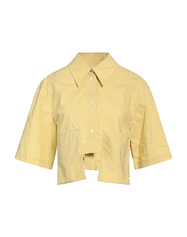 RÓHE Solid color shirts & blouses Yellow 100% Cotton
