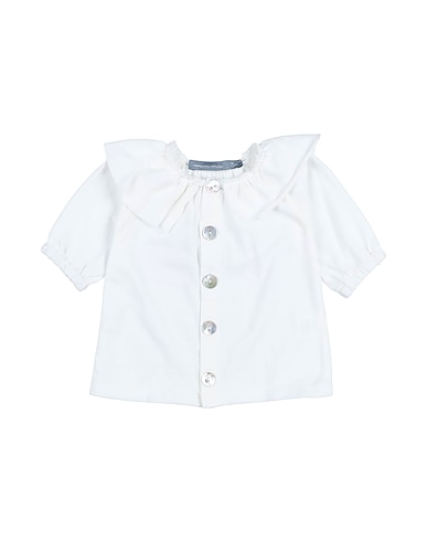 MINIMU' Solid colour shirts & blouses White 100% Cotton