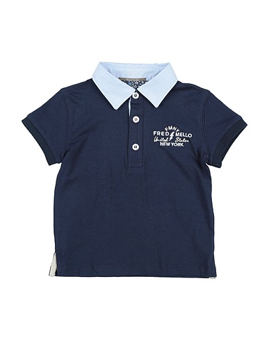 FRED MELLO Polo shirt Navy 100% Cotton