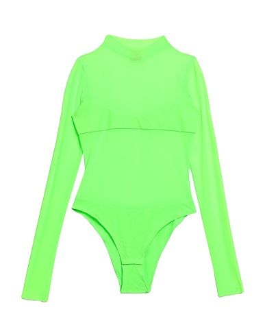 NOT AFTER TEN TOPWEAR Lime green 92% Polyamide, 8% Elastane