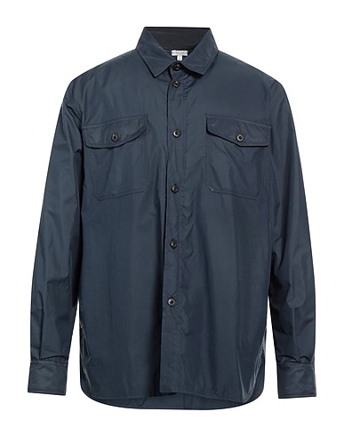 CARUSO Chemise de couleur unie Bleu nuit 100% Polyester
