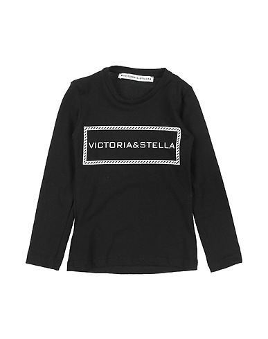 VICTORIA & STELLA T-shirt Black 100% Cotton