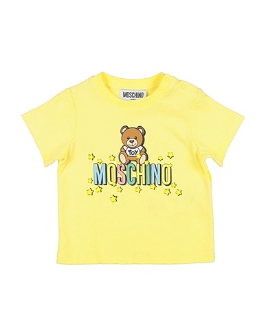 MOSCHINO BABY T-shirt Yellow 100% Cotton, Elastane