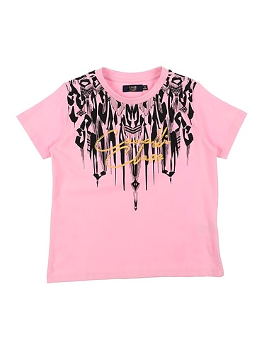 CAVALLI CLASS T-shirt Pink 95% Cotton, 5% Elastane