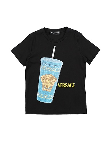 VERSACE YOUNG T-shirt Black 100% Cotton