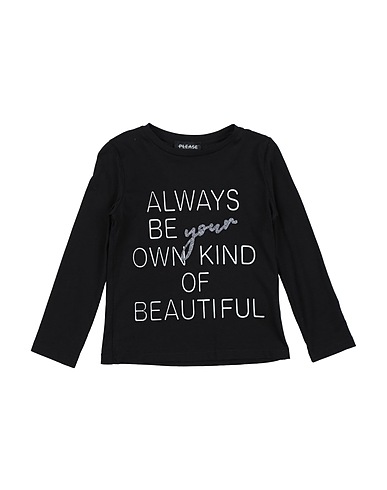 PLEASE T-shirt Black 100% Cotton