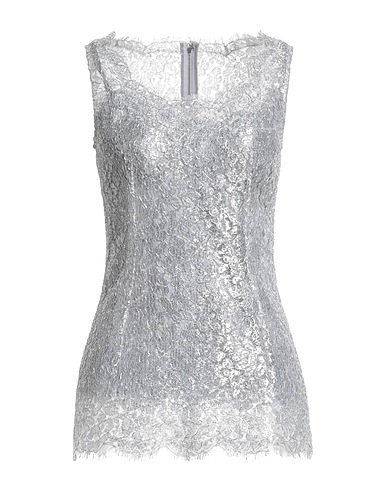 DOLCE&GABBANA Top Silver 70% Polyamide, 30% Polyester