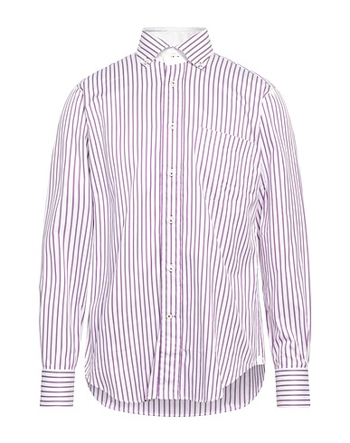 CALIBAN Striped shirt Mauve 100% Cotton