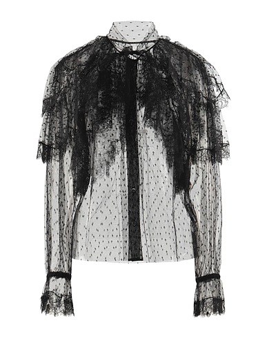DOLCE&GABBANA Lace shirts & blouses Black 90% Polyamide, 10% Viscose
