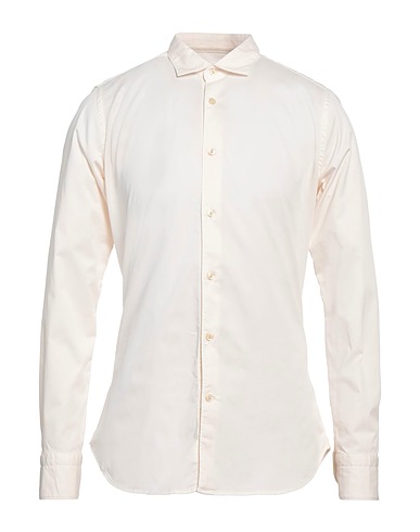 TINTORIA MATTEI 954 Solid color shirt Apricot 98% Cotton, 2% Elastane
