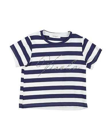 VICOLO T-shirt Navy blue 65% Viscose, 35% Elastane