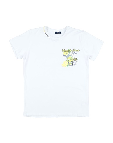 MANUELL & FRANK T-shirt White 90% Cotton, 10% Elastane
