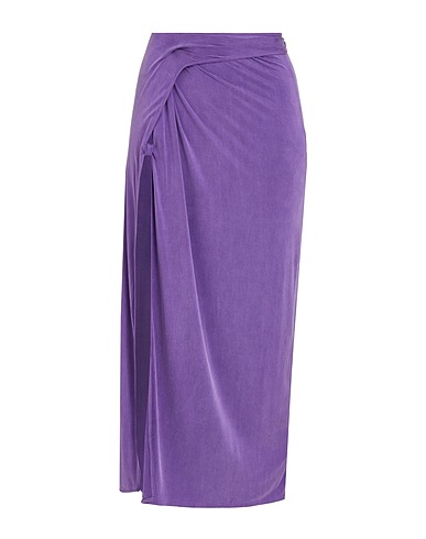 JACQUEMUS Midi skirt Purple 93% Cupro, 7% Elastane