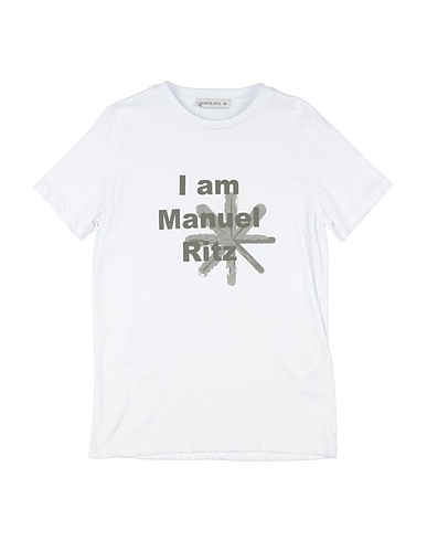 MANUEL RITZ T-Shirt Weiß 100% Baumwolle