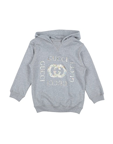 GUCCI Felpa Grigio chiaro 100% Cotone, Poliestere