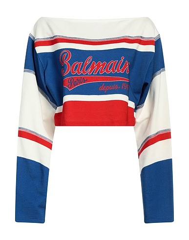 BALMAIN Sweat-shirt Blanc 100% Coton