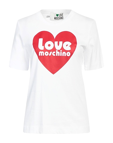 LOVE MOSCHINO T-shirt White 100% Cotton, Elastane