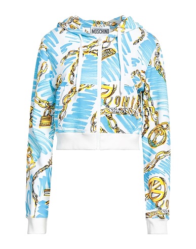 MOSCHINO Hooded track jacket  White 100% Cotton