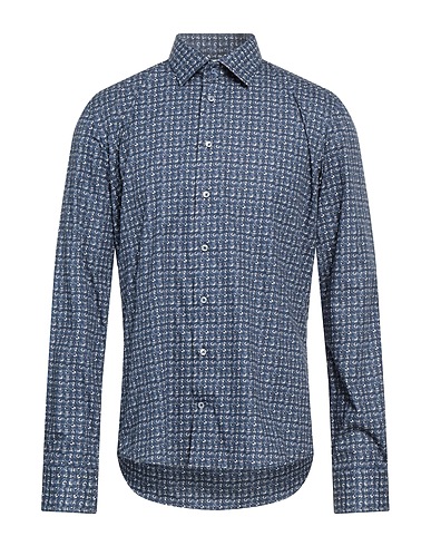 SAND XO Hemd mit Muster Marineblau 100% Baumwolle