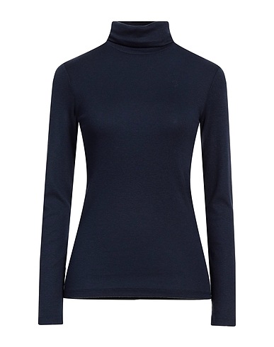 MAJESTIC FILATURES T-shirt Midnight blue 48% Modal, 28% Cotton, 19% Silk, 5% Elastane