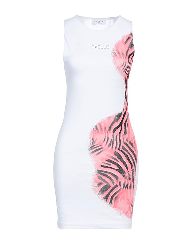 GAëLLE Paris Vestito corto Bianco 92% Cotone, 8% Elastan