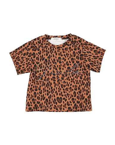 VICOLO T-shirt Brown 100% Cotton
