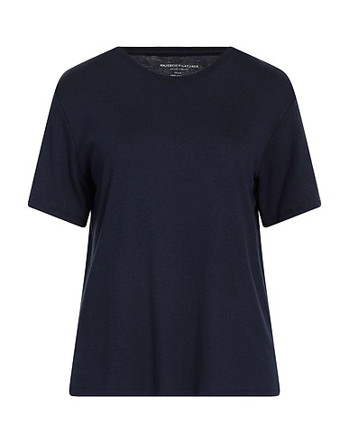 MAJESTIC FILATURES Basic T-Shirt Midnight blue 48% Modal, 28% Cotton, 19% Silk, 5% Elastane