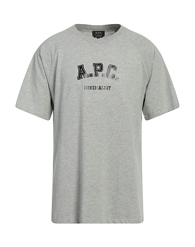 A.P.C. T-shirt Light grey 55% Polyester, 45% Cotton